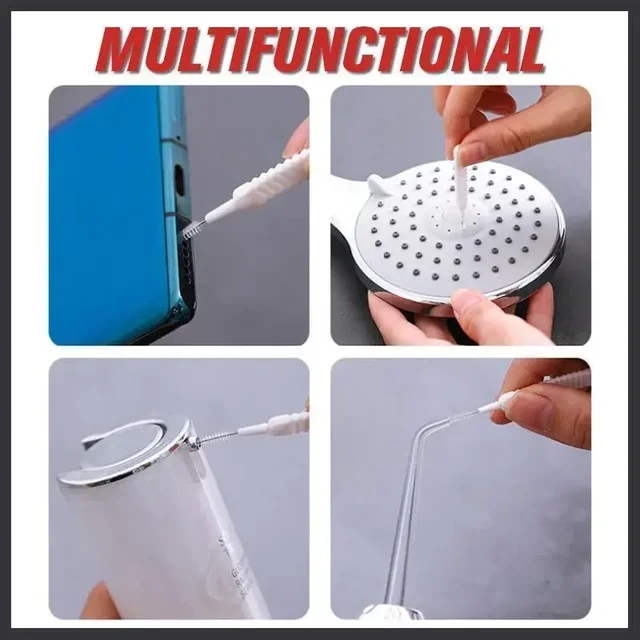 Brosse de nettoyage de pomme de douche, bain-douche, Anti-colmatage, petite brosse de nettoyage des pores, pour cuisine, toilettes, trou de téléphone, 10 pièces 2