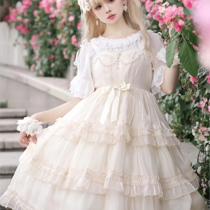 

Elegant Design Pettiskirt Apricot Dress