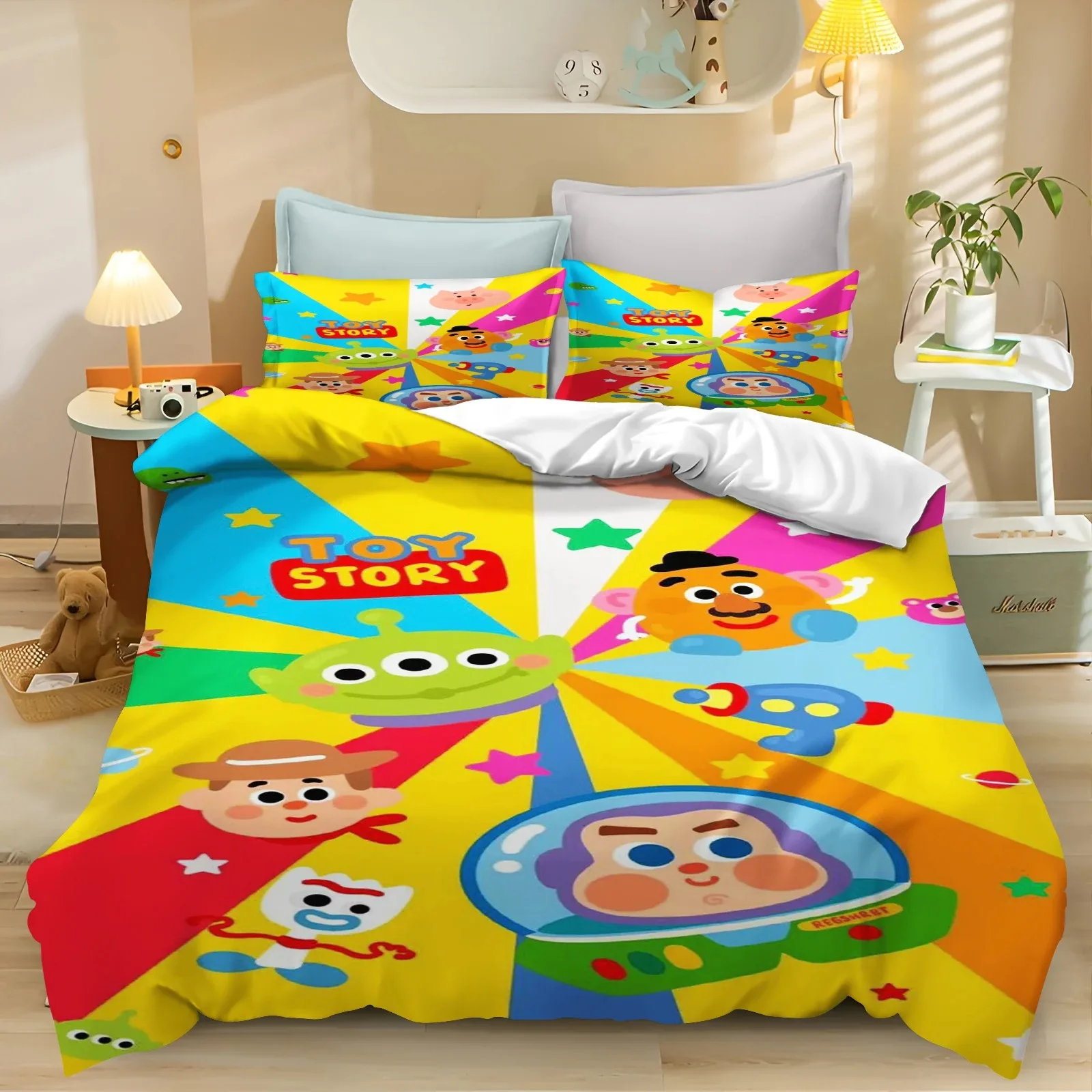 New Design Toy Story Bedding Sets Buzz Lightyear Woody Comforter Cover Bed Cover Duvet Cover Pillow Case 2-3 Pieces Sets 3