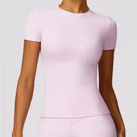 Yoga Shirts Women Top Quick Dry Running Tops Tights Push Up Workout Gym Clothes Female Short Sleeve Fitness Sports T-Shirts 1