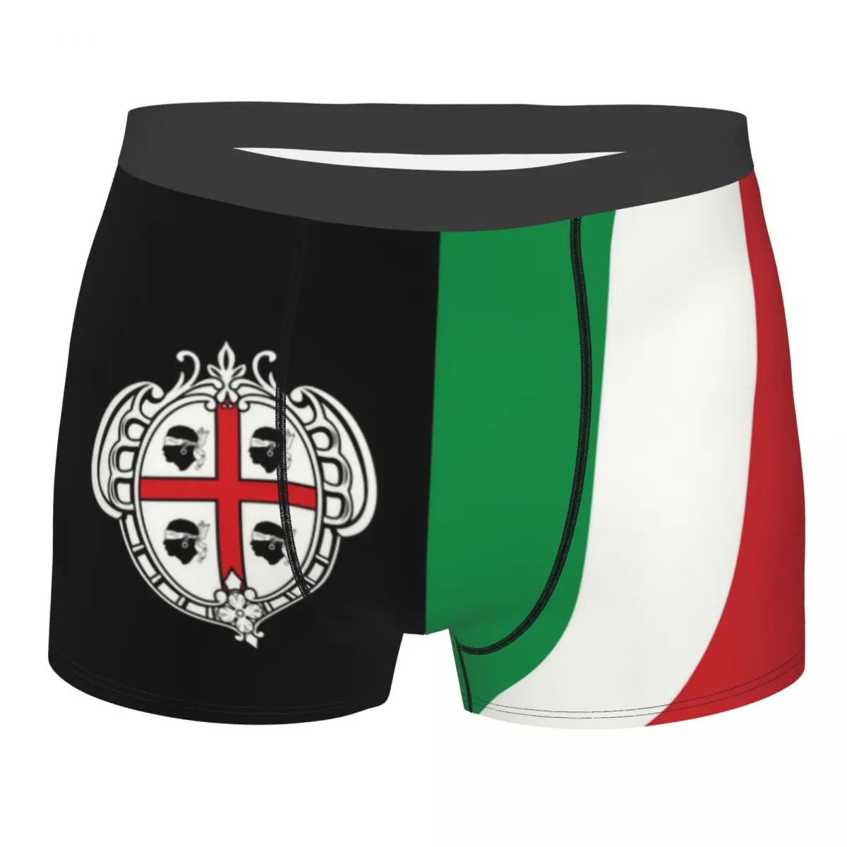 

Sexy Sardinia Coat Of Arms With Italian Flag Combined Boxers Shorts Underpants Male Breathbale Briefs Underwear