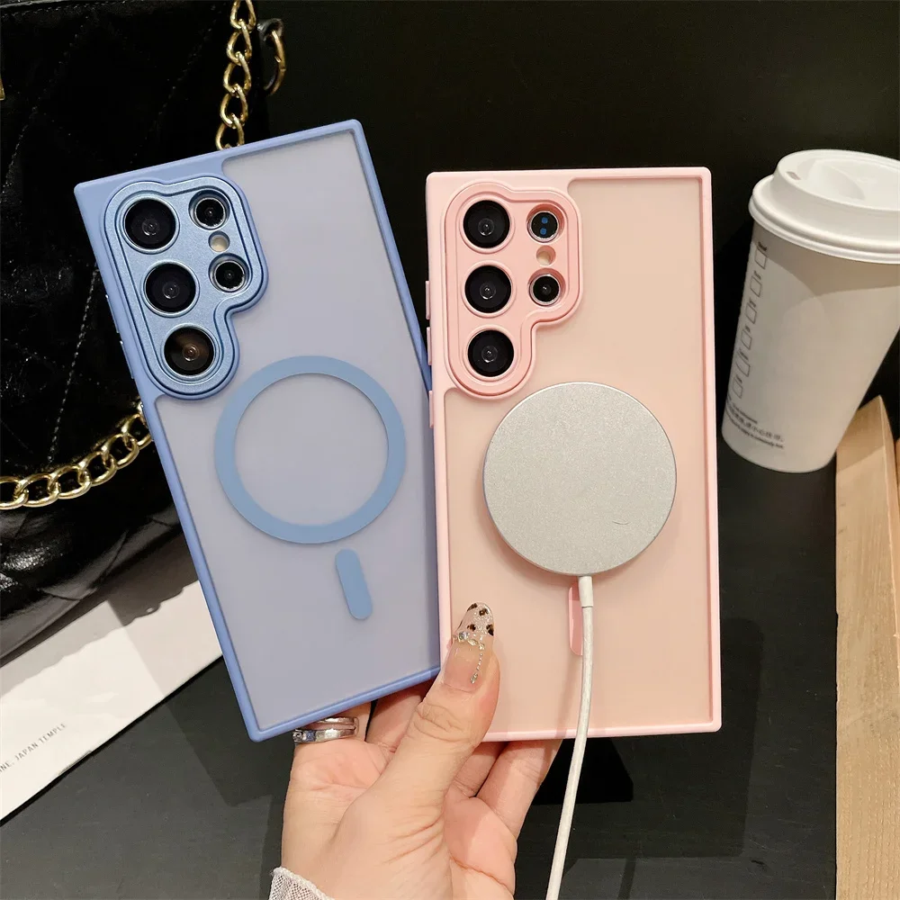 Luxury Matte Magsafe-Compatible Shockproof Lens Protective Case