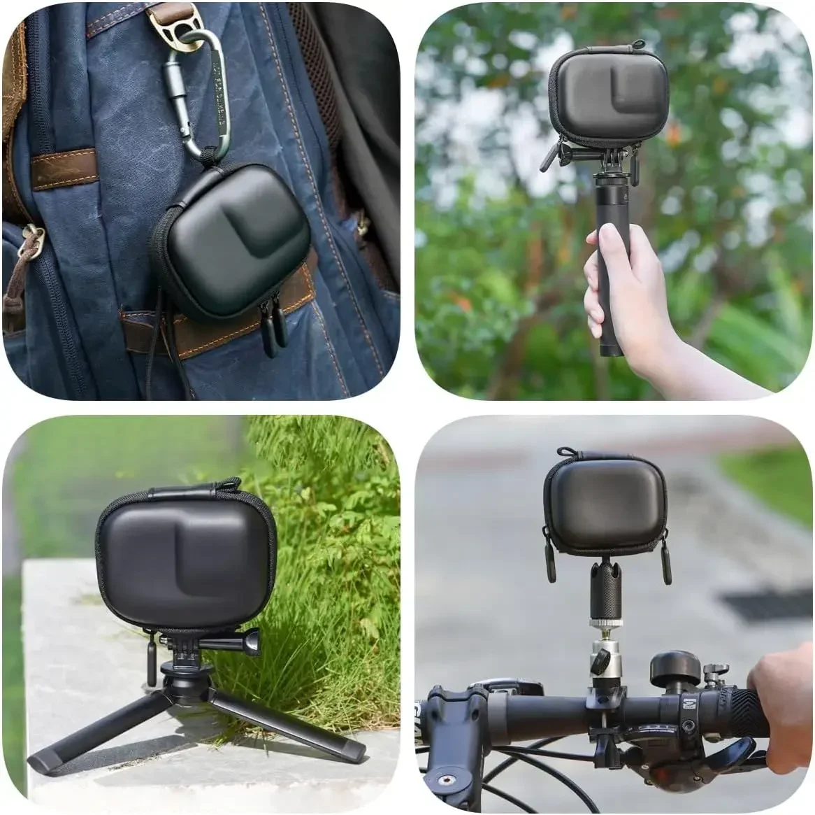 Portable Storage Bag Travel Case with Carabiner Storage Box Protective Box With Box for DJI OSMO Action 6/5 Pro/4/3 Accessories