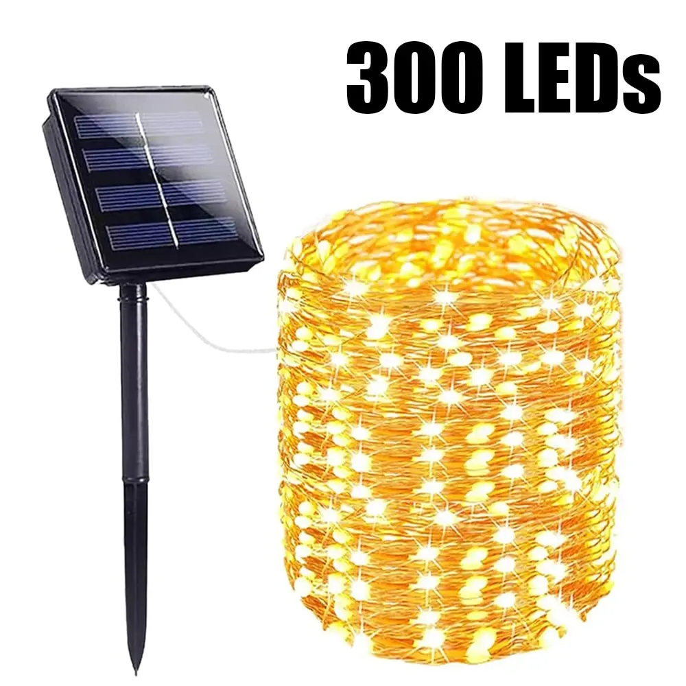 Solar String Lights Outdoor Waterproof Solar Fairy Lights 8 Modes Christmas for Garden Patio Wedding Decorations solar lights