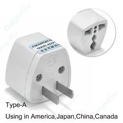 Universal Travel Power Adapter with EU Plug Conversion - US Plug - 2Pin (10pcs)