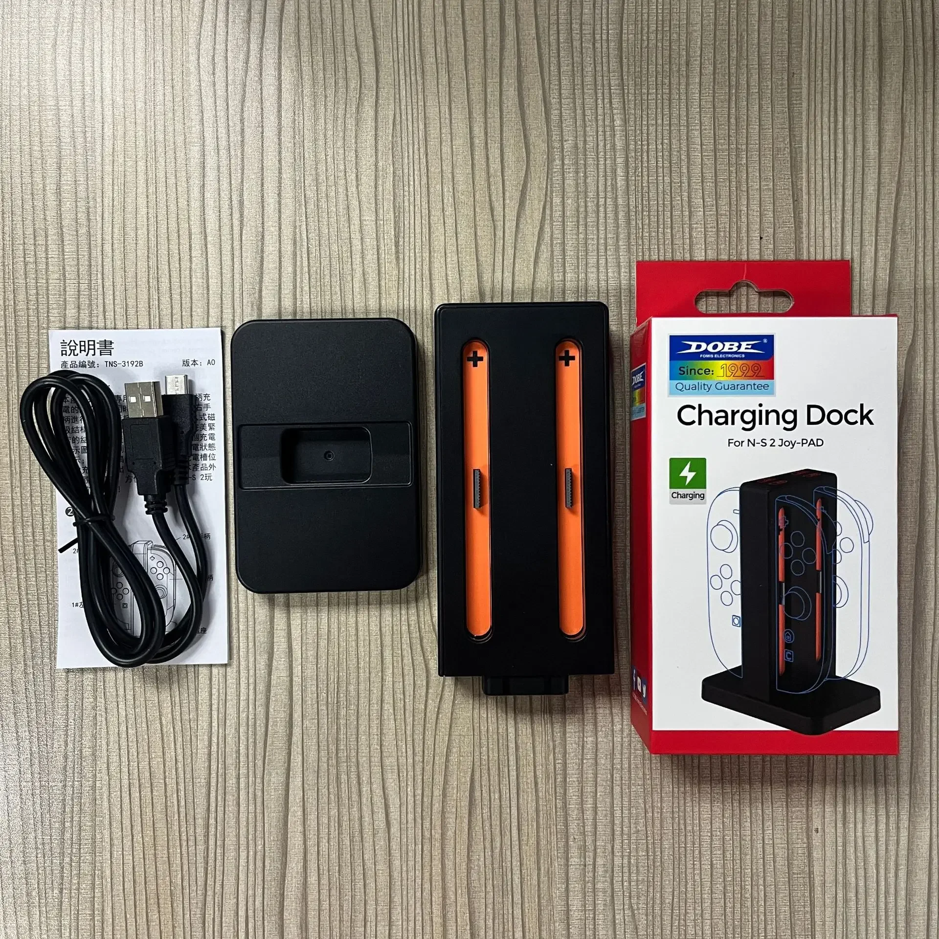 TNS-3192B Magnetic Charging Stand for N-S SWITCH 2 Joy-Con with 4-Port.Charging Dock with LED Indicators & Portable Design
