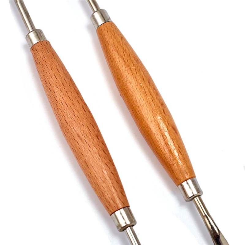 2pcs Leather Craft Tool Set Stylus Carving Tool Embossing Blade Press Design