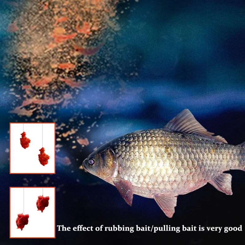 100g Krill Red Worm Fishing Baits Strong Fishy Smell Carp Fishing Bait Freshwater Fish Lure Red Worm Fresh Shrimp Powder Bait 4