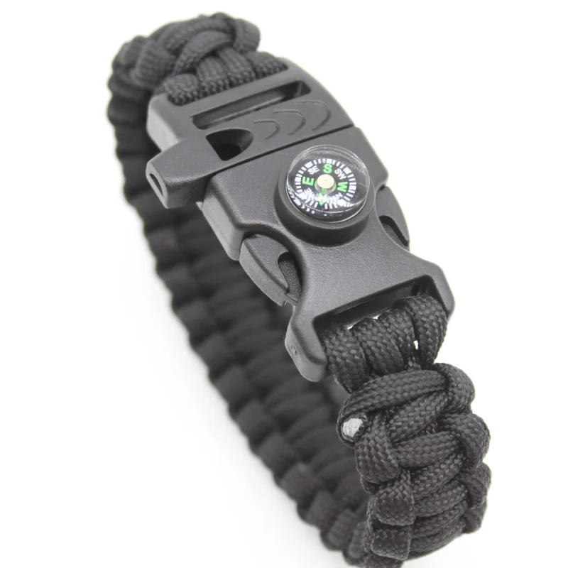 Multifunction Emergency Survival Whistle Buckle with Compass for