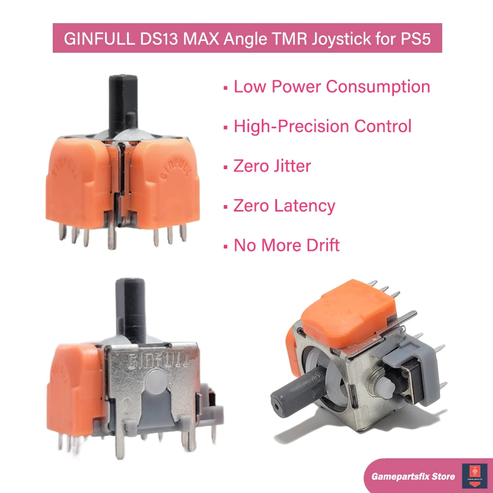 JinFull DS13 MAX Angle TMR Electromagnetic Joystick for PS5