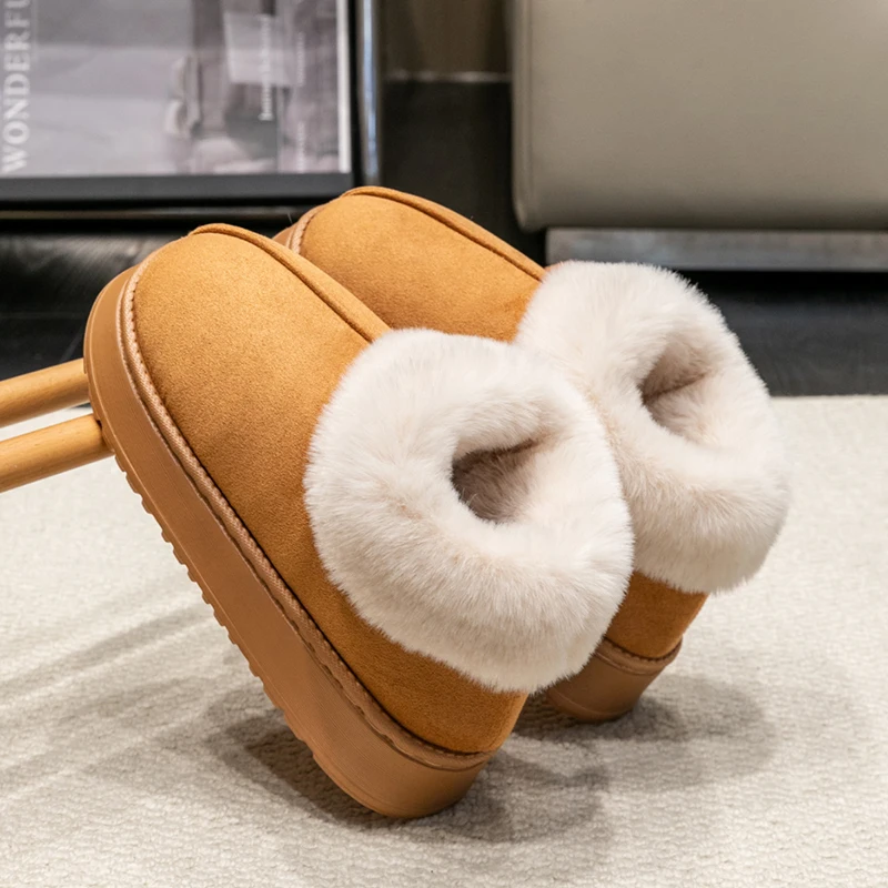 Men's High-Top Ultra-Soft Fleece Lined Winter Slip-On Slippers with Thick Memory Foam Sole