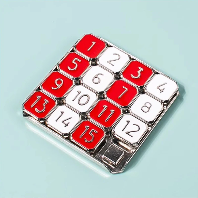 Number Slide Puzzle Metal Brain Teasers For Kids Montessori Educational Toys Huarong Road Math Games For The Classroom