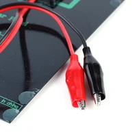 5W 12V Portable Solar Panel Waterproof Solar Charging Panel Mini Small Solar Panel Module for Lamp Fan Pump for Outdoor Camping 5