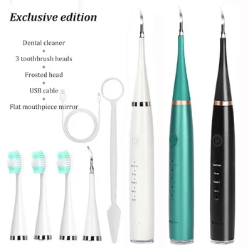 Electric Toothbrush Set with Six Functions for Total Oral Care Efficient Tartar Removal with Scaling Teeth Feature Christmas Gif 1