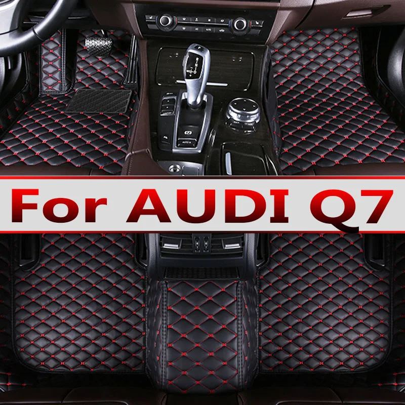 

Автомобильные коврики для AUDI Q7 (семь сидений) 2016 2017 2018, индивидуальные автомобильные подкладки для ног, задняя крышка