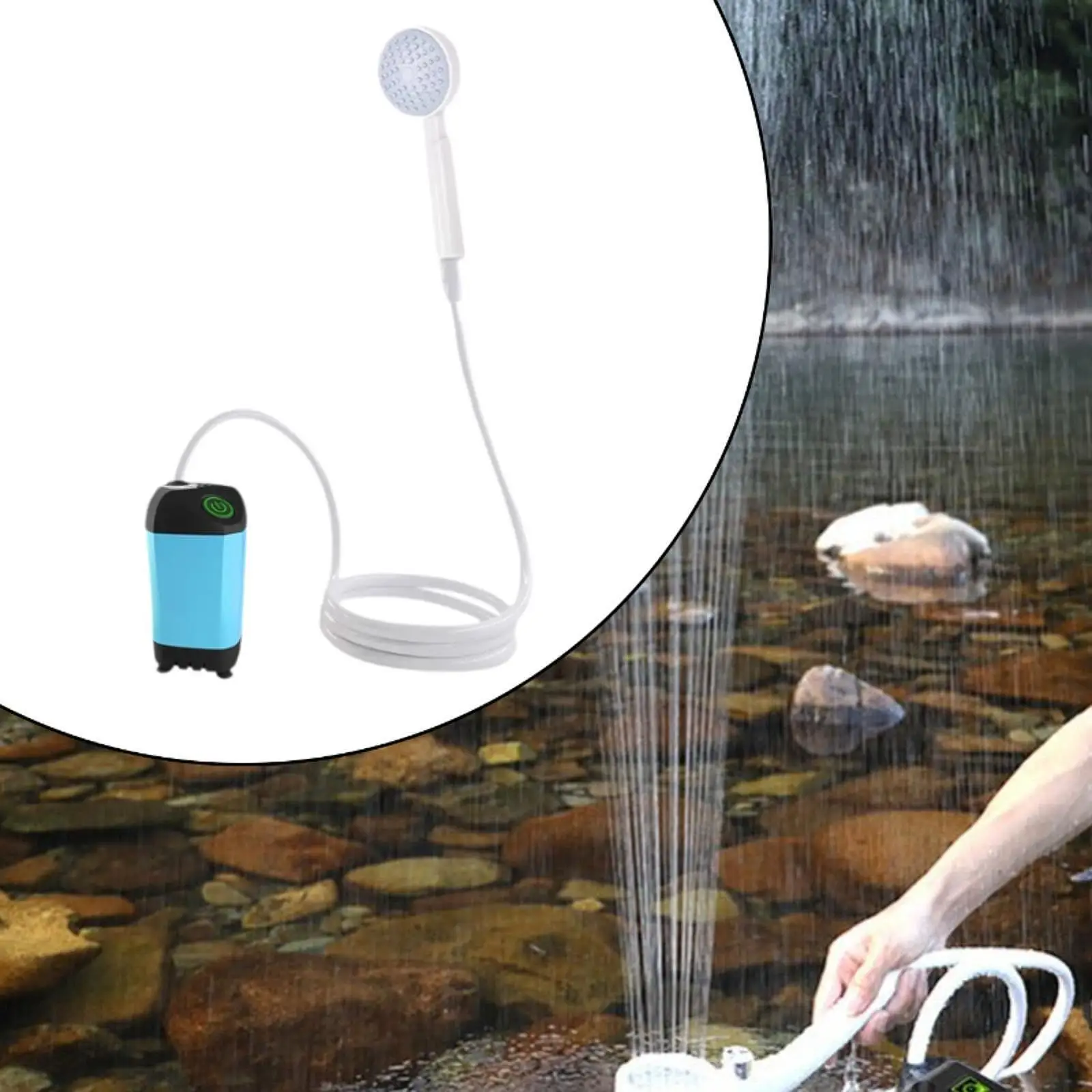 Portable Shower Compact Electric Shower for Backpacking Traveling Gardening Portable Shower Compact Electric Shower for Backpacking Traveling Gardening