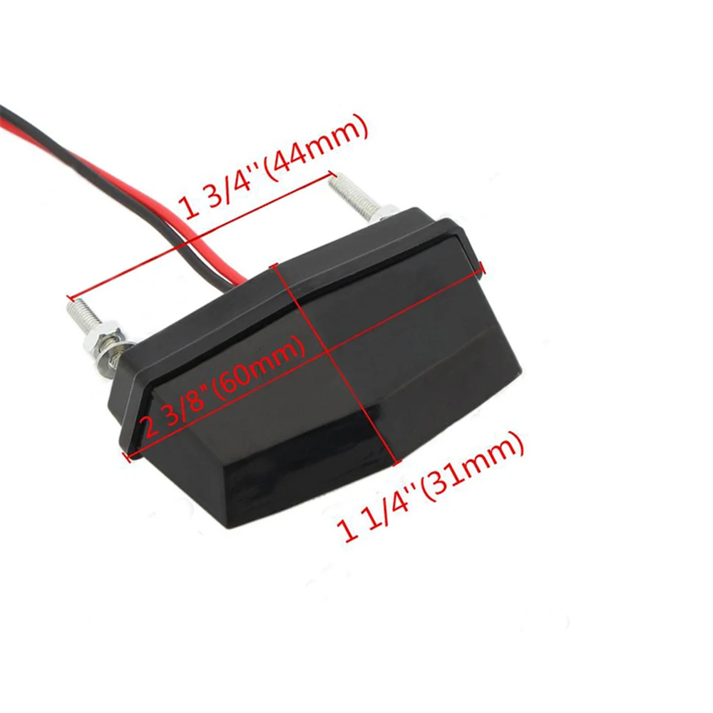 Universal Motorcycle LED Tail Light Plastic License Plate Lamp