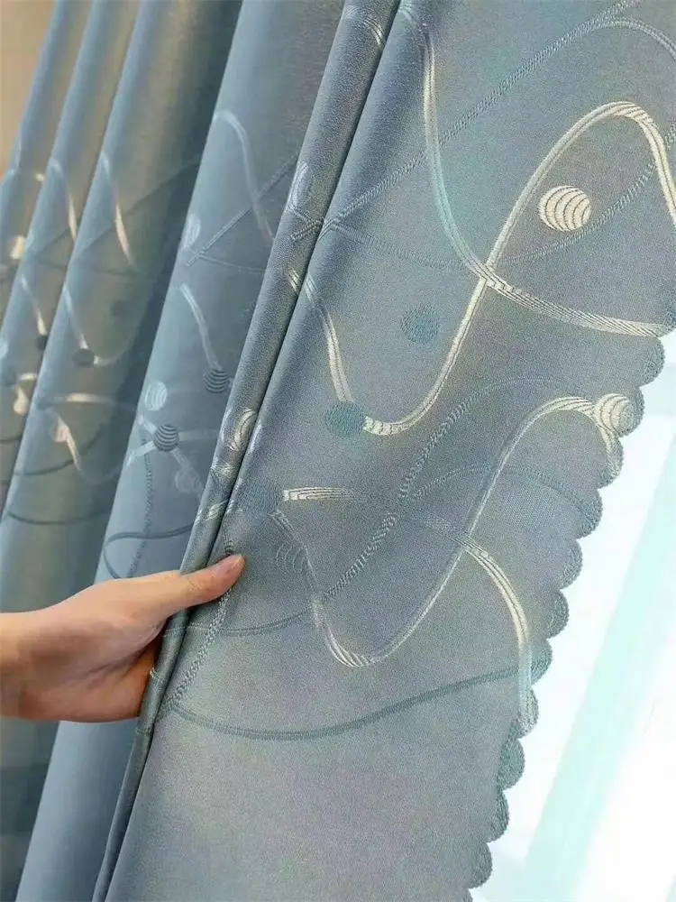 2022 New Custom Curtains Nordic Minimalist Modern Thick Bedroom Living Room Blackout Curtain Luxury Window Drapes For Home