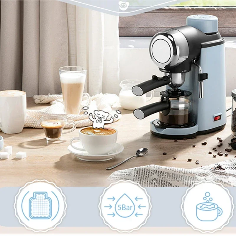 Coffee maker Small Semi-automatic Italian Type on The Spot Grinding Mini Milk Foaming Machine Integrated Intelligence 6