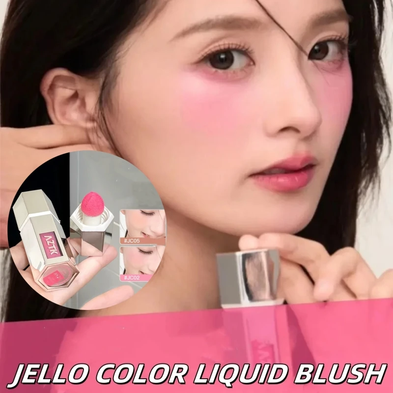 AZTK Jello Pink Color Liquid Blusher Rendering Moisturizing Beauty Smooth Velvet Matte Pink Blusher Natural Easy To Smudge