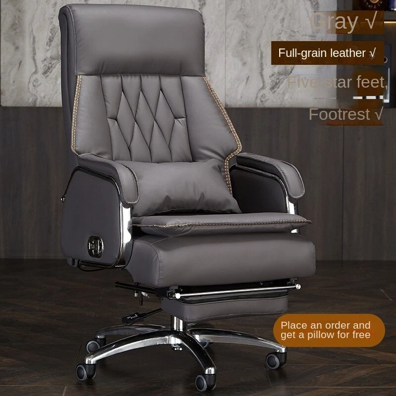 Recliner Arm Sofa Chair Office Nordic Designer Swivel Leather Chair