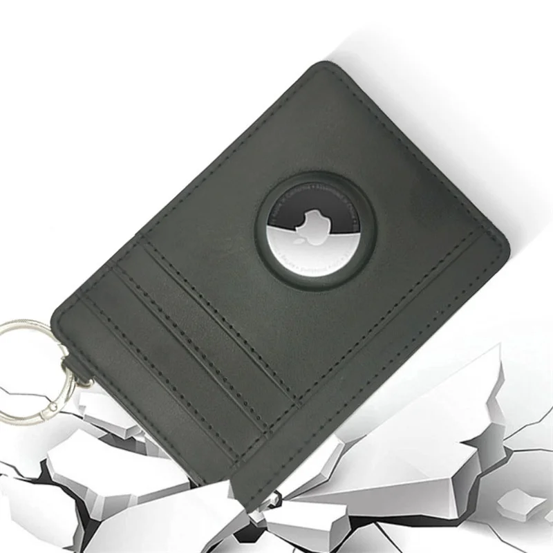 

Высококачественный кошелек для карт Тонкий минималистичный кожаный для AirTag брелок аксессуары для защиты от царапин
