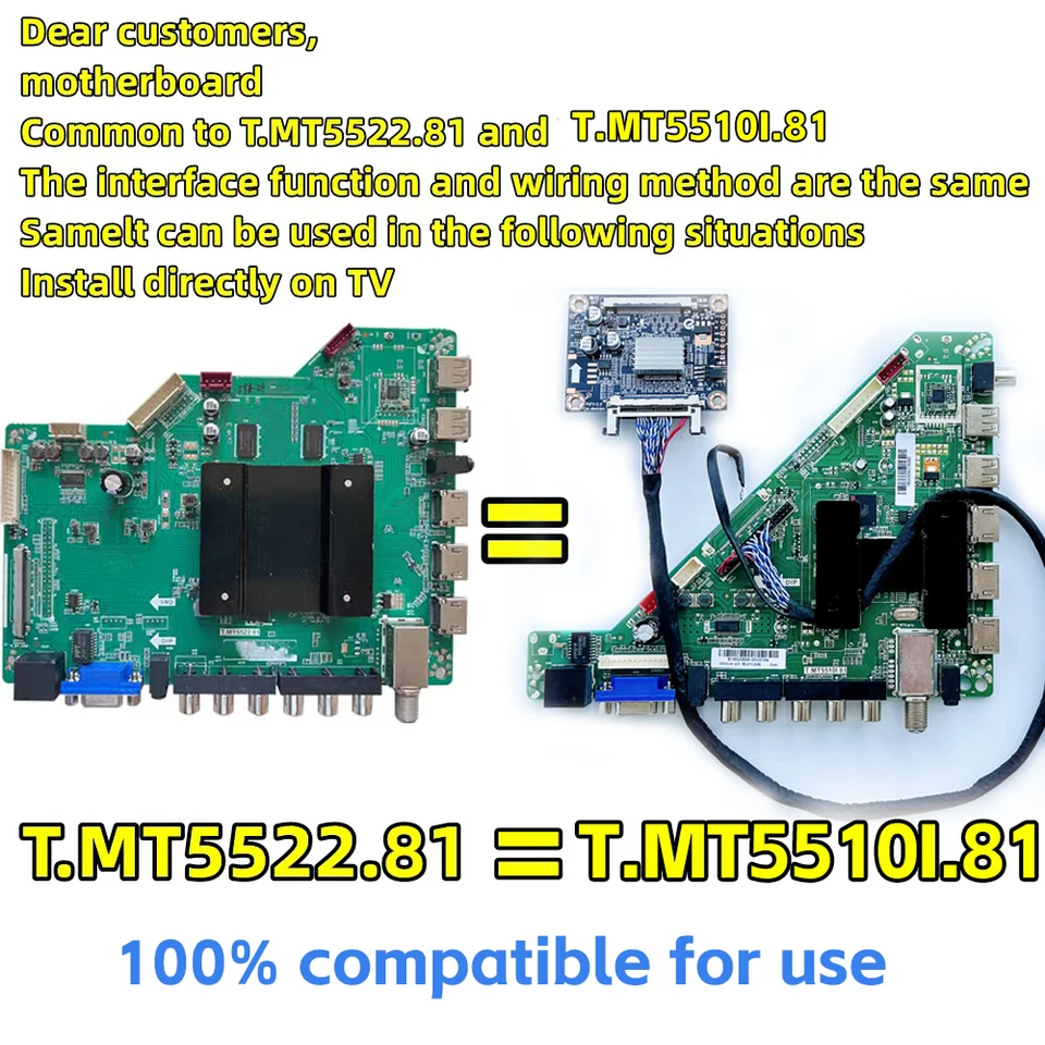 Good test T.MT5522.81 Original 4K TV drive motherboard for