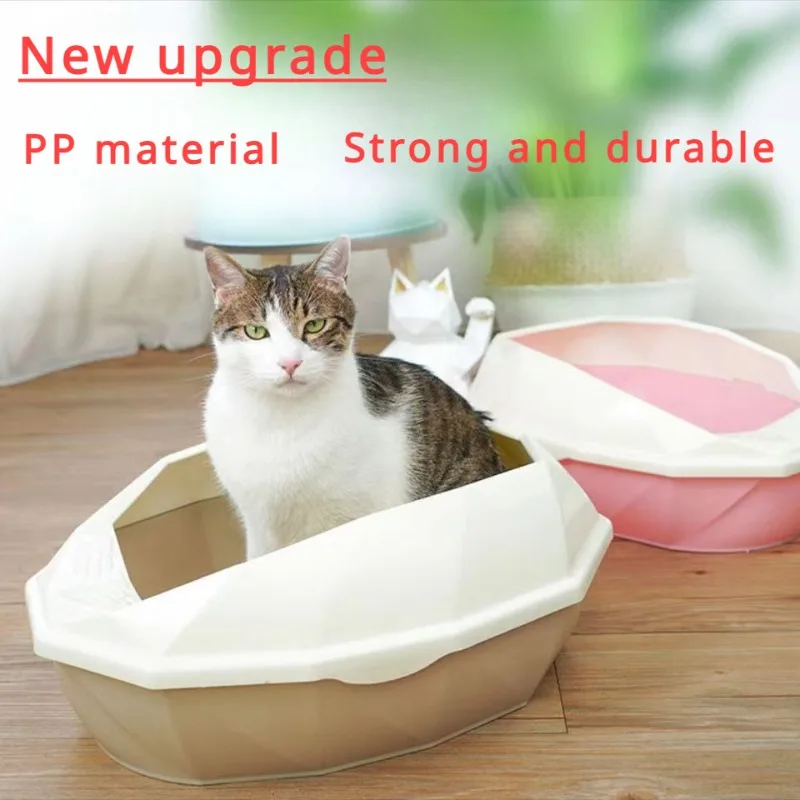 

Cat Litter Box Cat Toilet Semi-Enclosed Anti-Splash Ventilation Large Space Potty Indoor Bedroom Living Room Balcony Pet Supplie