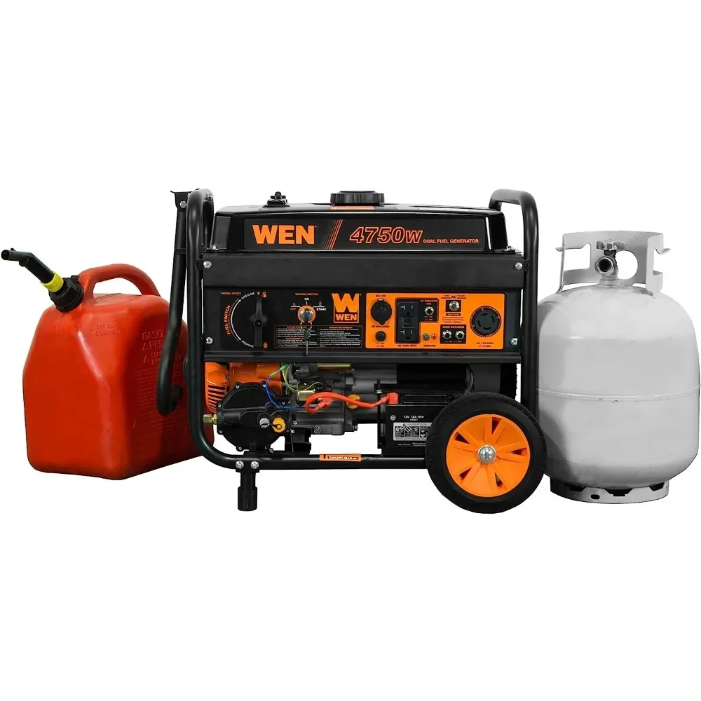 DF475T Dual Fuel 120V/240V Portable Generator 4750-Watt with Electric Start Transfer Switch Ready CARB Compliant