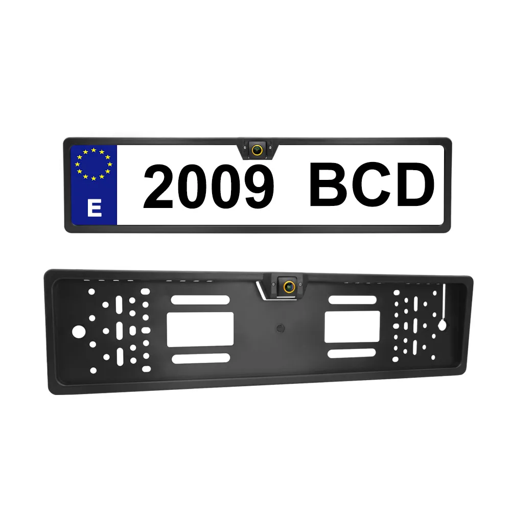 AHD 1080P EU 자동차 번호판 프레임 후방 카메라 HD 야간 투시 후방 카메라 후진 카메라