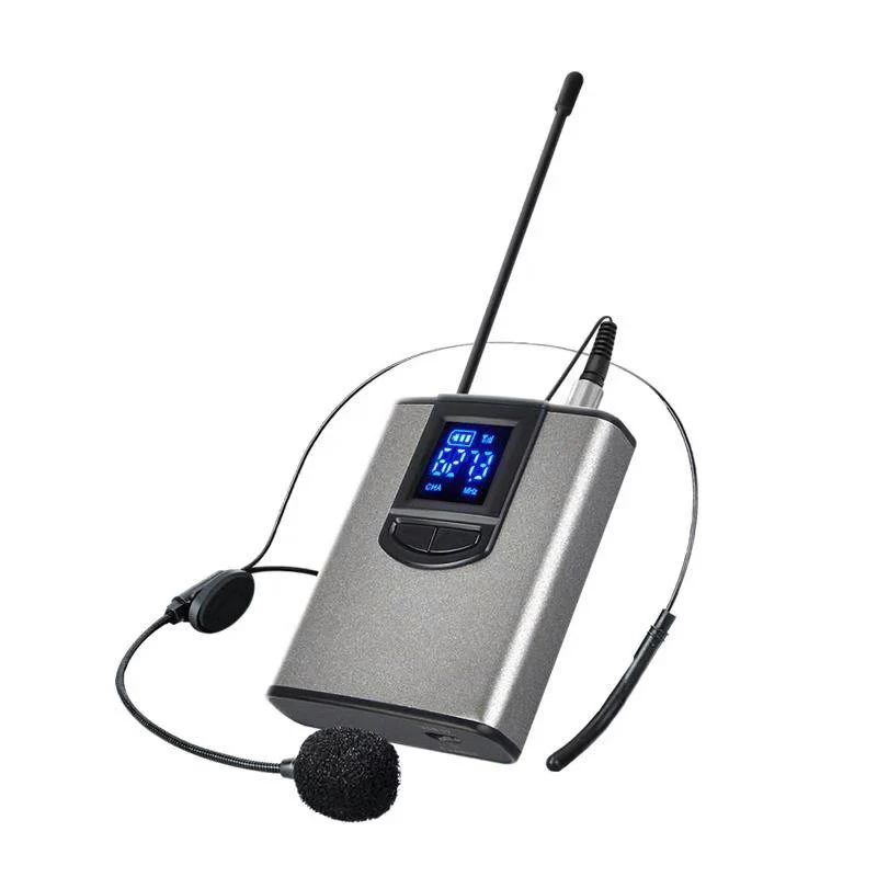 Wireless microphone-UHF Portable Wireless Headset/ Lavalier Lapel Microphone with Bodypack Transmitter and Receiver 1/4 Inch Output, for Live Perfor