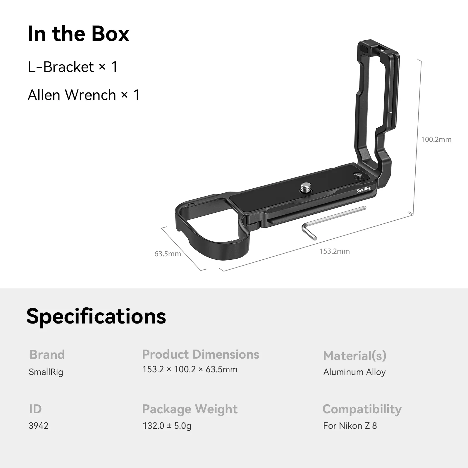 SmallRig Z8 Camera Cage 3941 3942 3982 3940 for Nikon Z8 Aluminum Alloy Full Camera Cage with Quick Release Plate