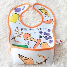 Waterproof Silicone Baby Feeding Bibs for Toddlers Reusable Soft Easy Clean Drool Bib Adjustable Neckband Bib for Kids Baby