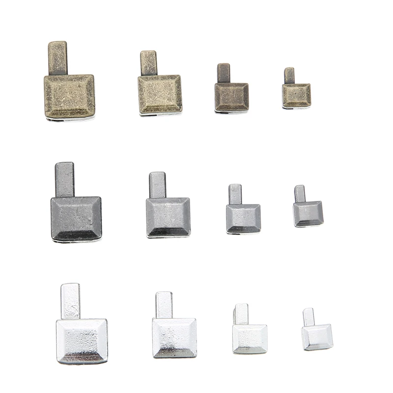 12pcs Closed-end Repair Head Zipper Parts Nickel Metal Zippers Block Repairing Top Stop Zipper Kit Plants Fabric Sewing Tools