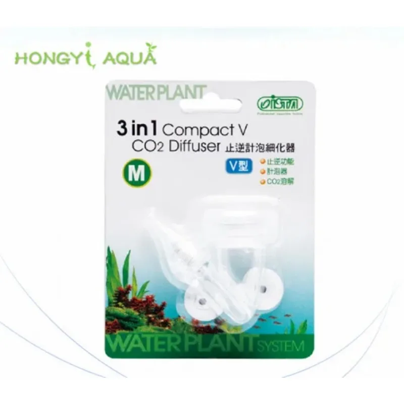 3 in 1 Compact v CO2 Diffuser CO2 Diffuser Atomizer Bubble Counter Check Valve Inverse Counteractorizer ISTA 3 in 1 V aquarium co2 diffuser,aquarium co2 accessories,co2 check valve