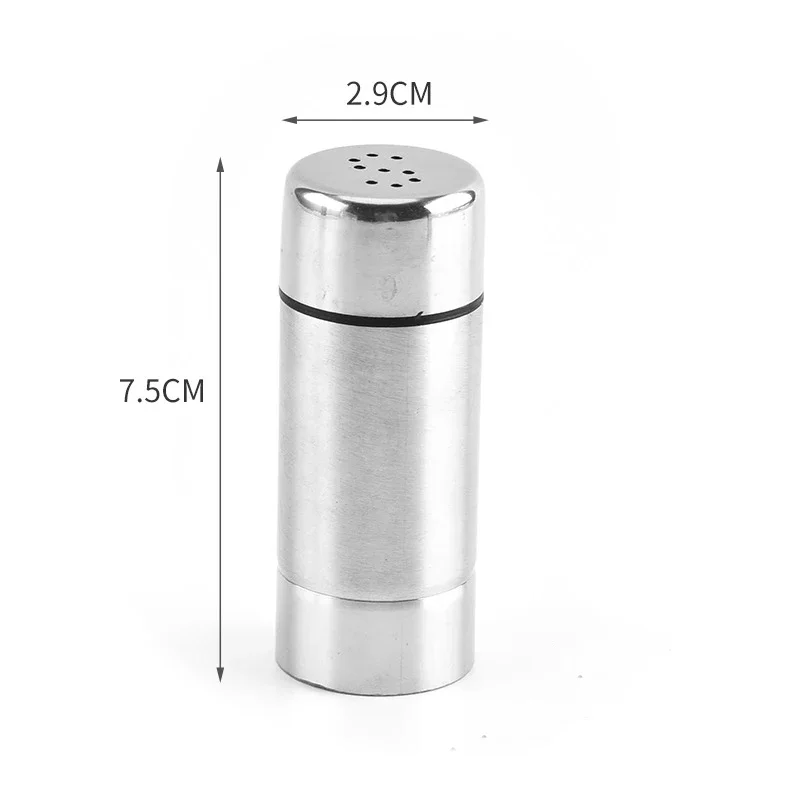 Stainless Steel Mini Salt Shaker Multifunctional Pepper Shakers Creative Spice Spreader Jars Kitchen Seasoning Tools for Outdoor