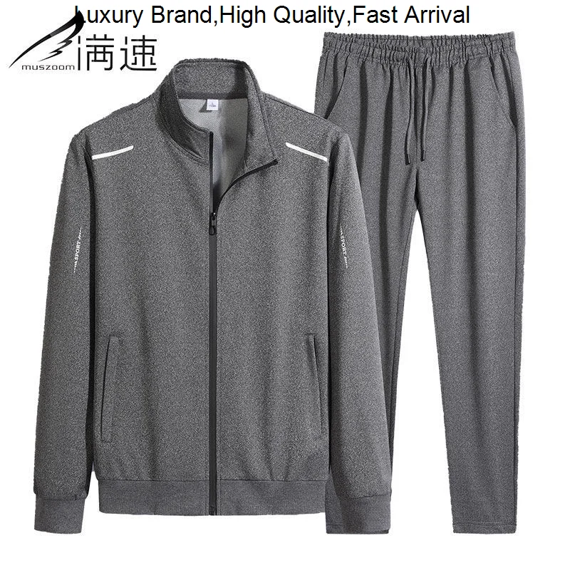 

Oversized M-8Xl Spring Autumn Men's Clothing + Casual Coat Work Out Fitness Jacket Sportswear Jogging Pants for Men