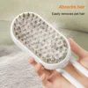 Steam Pet Brush 3-in-1 Massage Dog Steamy Brush Spray Beauty Tangled and Loose Hair Removal Cats Grooming Comb Dogs 3
