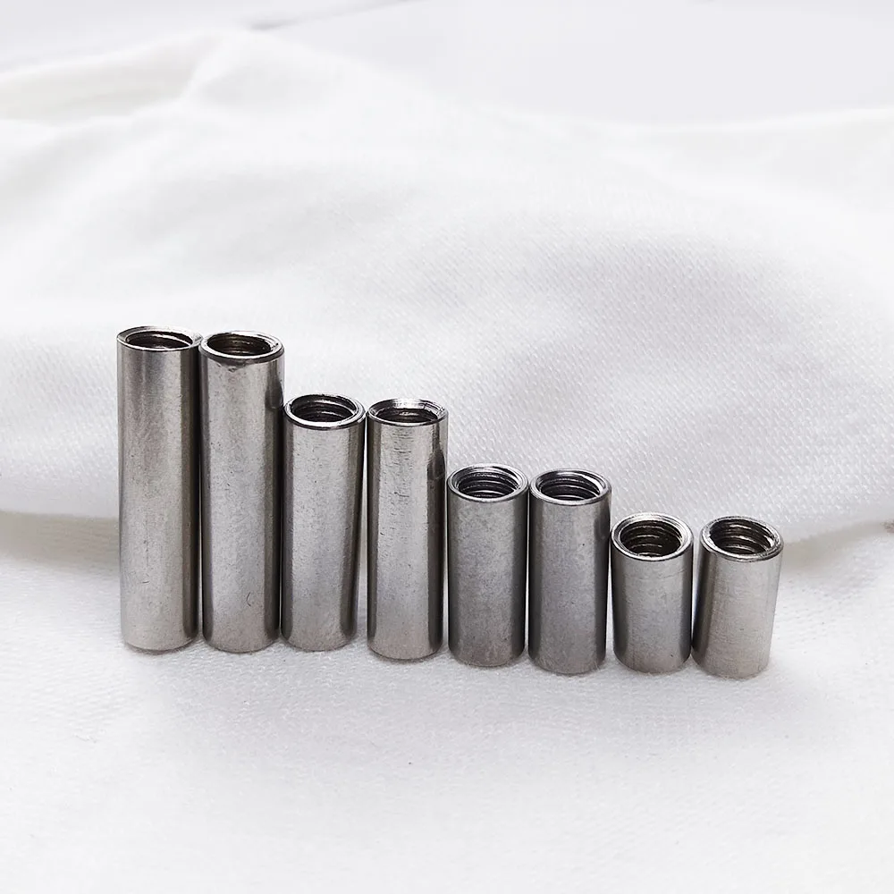10 Pieces Diy Knife Material Making Knife Handle Screw Cylindrical Nuts Connecting Pipe Rivet Cheese M4 Thread