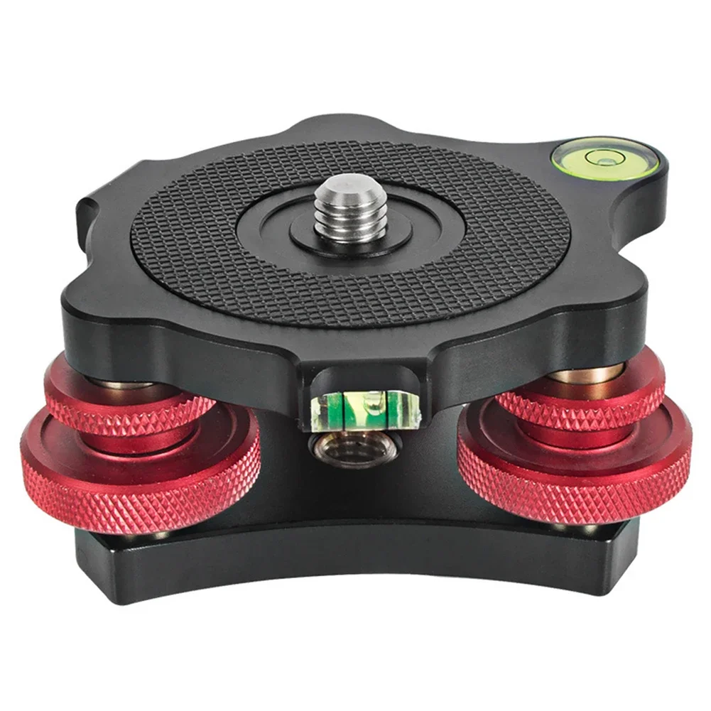 Universal Tripod Quick Leveling Base Aluminum Alloy Level Adjustment Base Panning Level Plate For Most Cameras leveling base mount