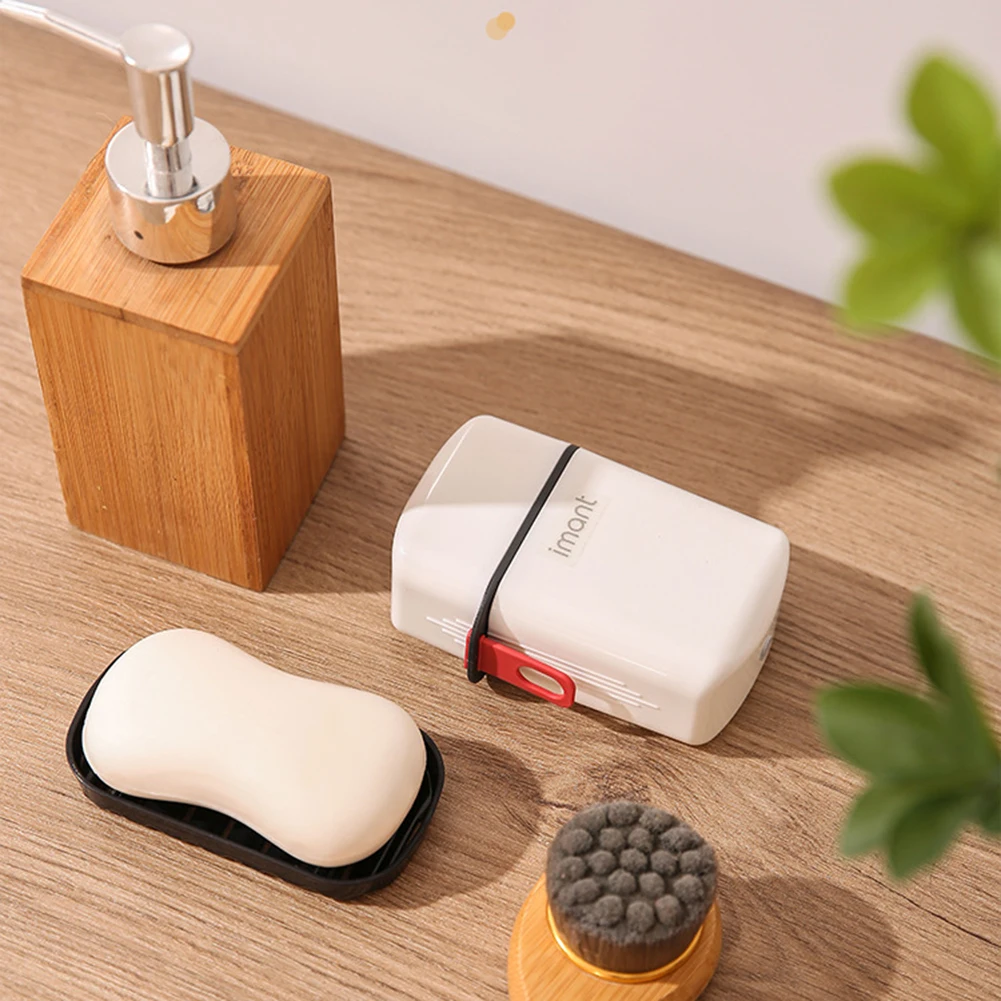 

Travel Sealed Soaps Dish With Lanyard Sturdy Easy Cleaning Soaps Storage Box For Home/Trip