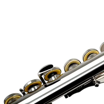 SLADE 16 Closed Open Holes C Key Professional Transverse Flute Concert Musical Instrument with Box