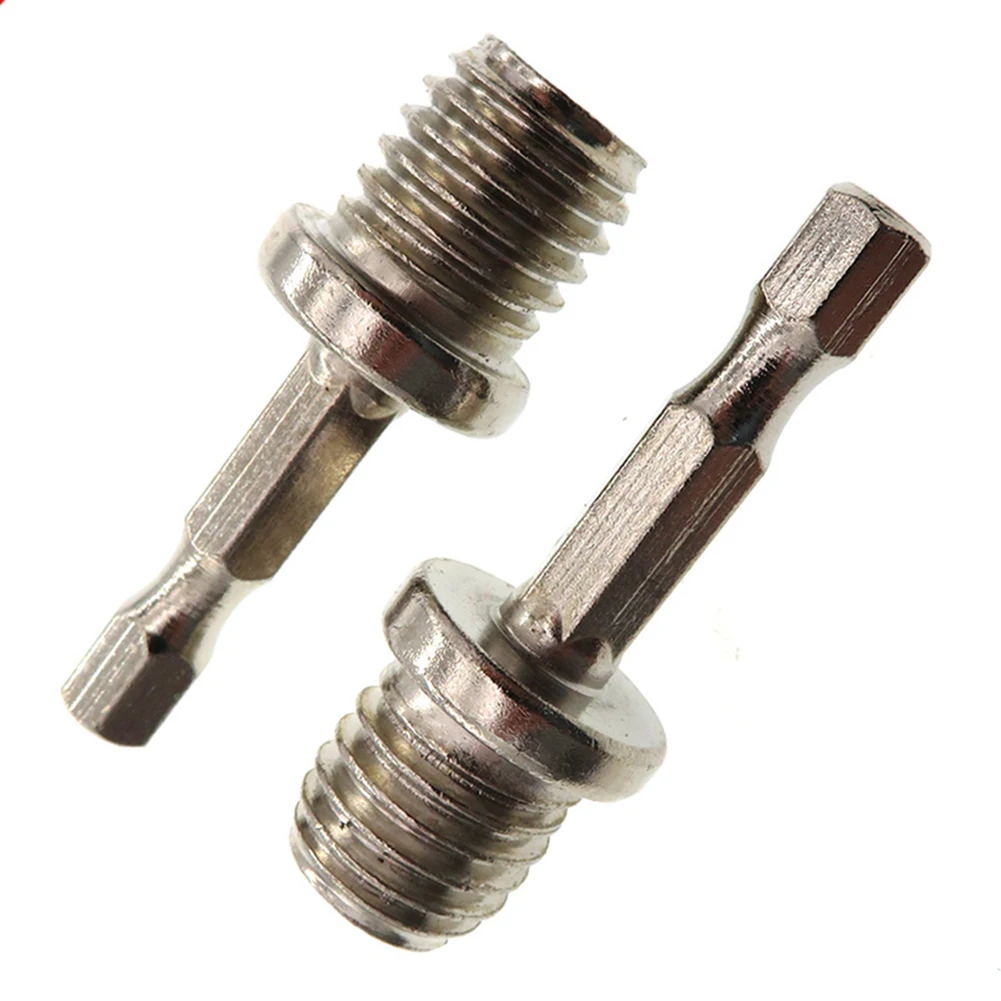 

1/2pcs 1/4 Hexagon Connecting Rod Adapter Drill Chuck M14 Polishing Disc Connecting Rod Power Tool Accessories