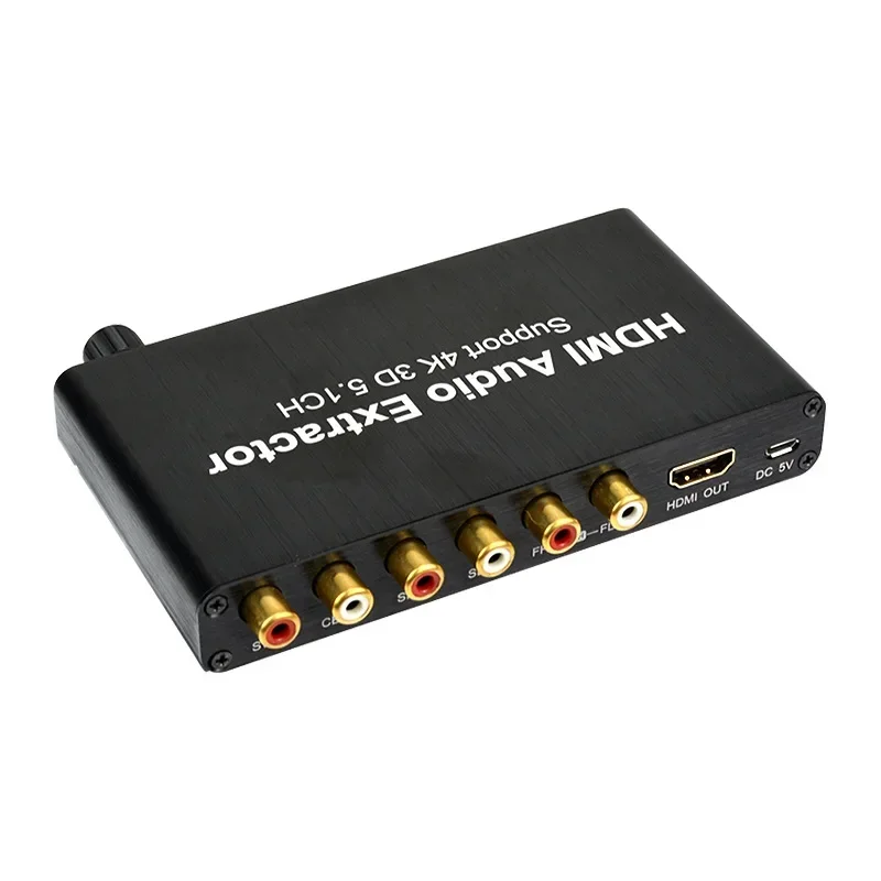 HDMI 오디오 추출기 디코더 4K 5.1CH HDMI 사운드 추출기 앰프 HDMI to RCA 5.1 채널 3.5mm 아날로그 컨버터 PS4 DVD용