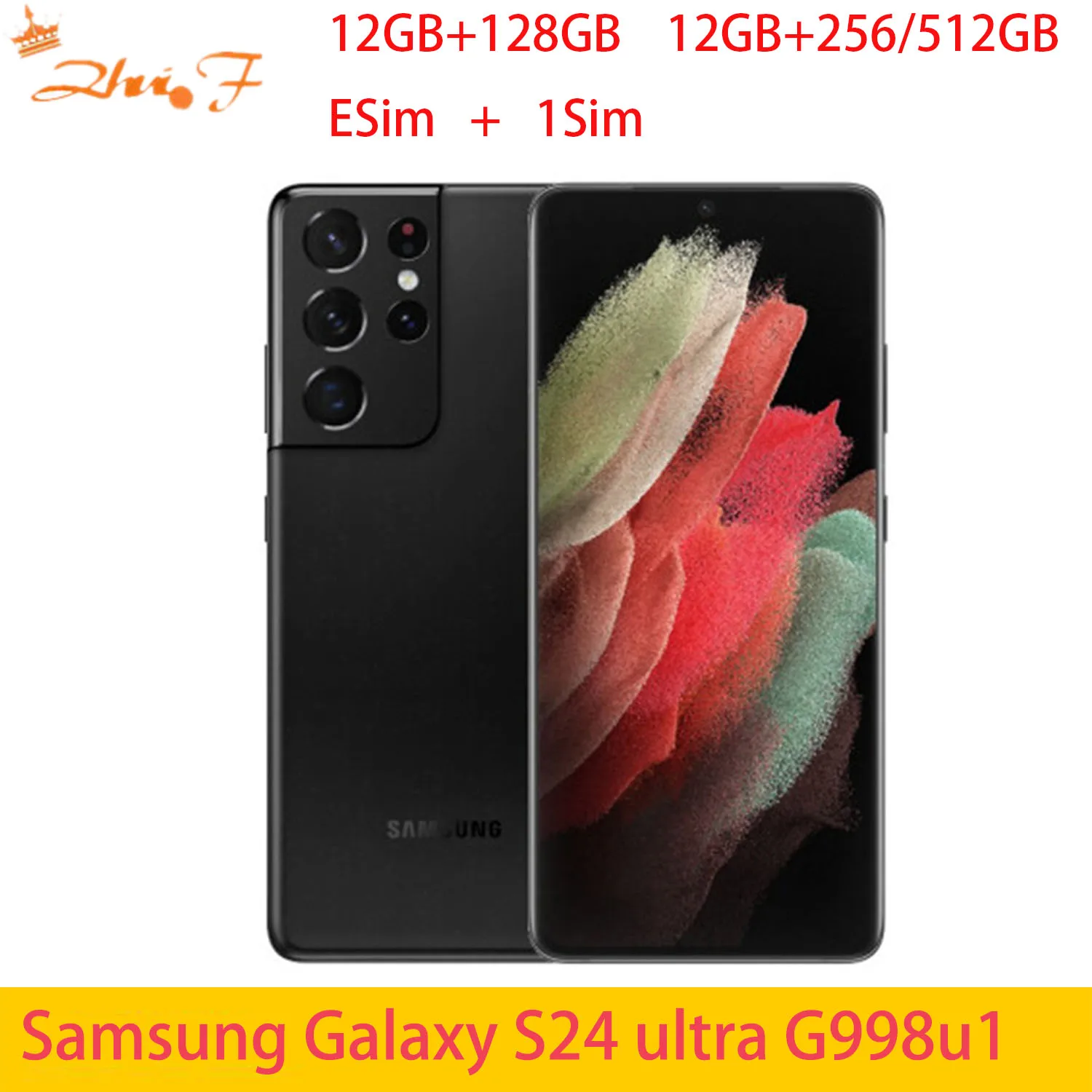 Samsung Galaxy S21 Ultra G998U G998U1 5G Cell Phone, Snapdragon, NFC, Octa Core, Unlocked,ROM 256/512GB RAM 12GB