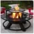 Red Mountain Valley 47 Outdoor Fire Pit with Adjustable Grill 2-in-1 Large Wood Burning Round FirePits for Patio and Backyard D 1