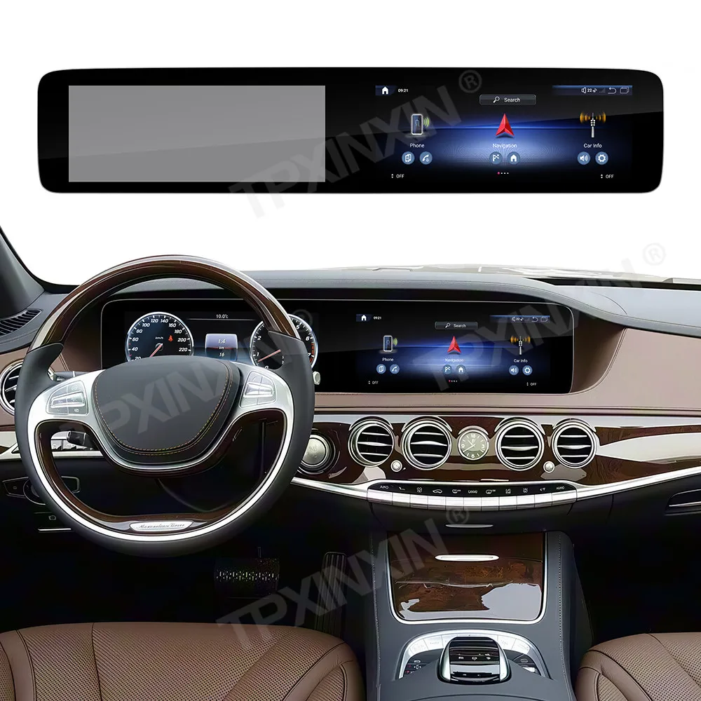 12.3'' Dual Screen Car Radio For Mercedes-Benz S S550 S63 2014-2017 Car ...