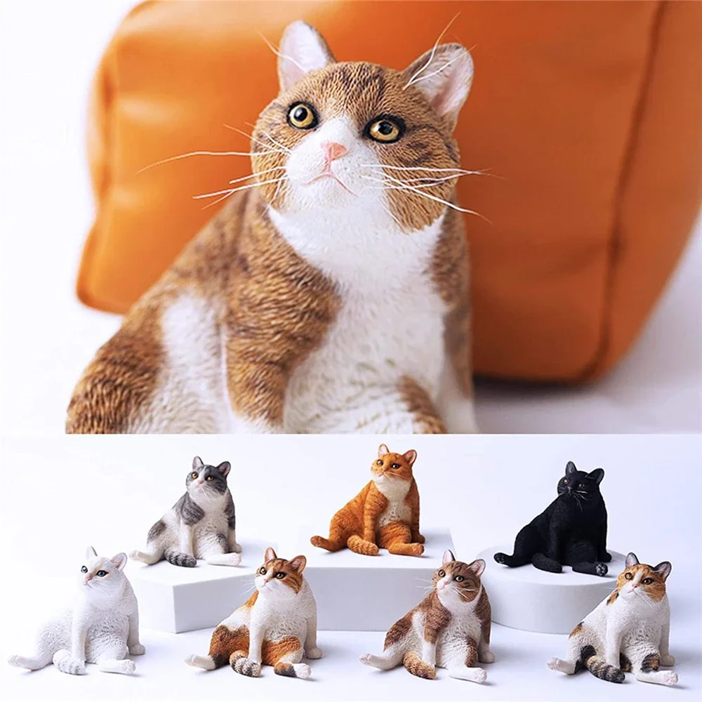 

JXK 1:6 Scale Orange Cats Figure Cute Lazy Cat Pet Healing Figure Felidae Animal Collector Toy Resin Desktop Decoration Gift