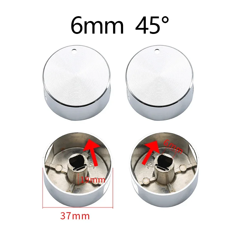 Pot Lid Knob Rotary Switch Gas Stove Control Knobs 2pcs 6mm 8mm Gold Kitchen Gas Stove Handles Accessories Metal Multifunction Oven Cooking Pot Knob Switches