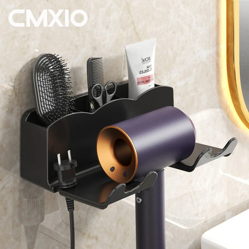 CMXIO Hair Dryer Holder Wall Dryer Bracket Straightener Stand Hairdryer